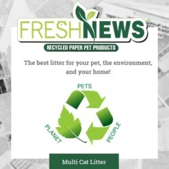 Fresh News Non-Clumping Scented Paper Cat Litter, 25-lb Bag 17 Fresh News Non-Clumping Scented Paper Cat Litter, 25-lb Bag -Cat Supplies 539206 PT8. AC SS1800 V1667519299