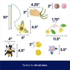 Frisco Spring Plush, Teaser, Ball & Tunnel Variety Pack Cat Toy With Catnip, 10 Count -Cat Supplies 541590 PT2. AC SS1800 V1672936931