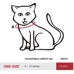 Red Dingo Nylon Breakaway Kitten Collar -Cat Supplies 57592 PT5. AC SS1800 V1684886528
