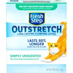 Fresh Step Outstretch Simply Unscented Cat Litter, 26-lb Box -Cat Supplies 605102 PT6. AC SS1800 V1694465247