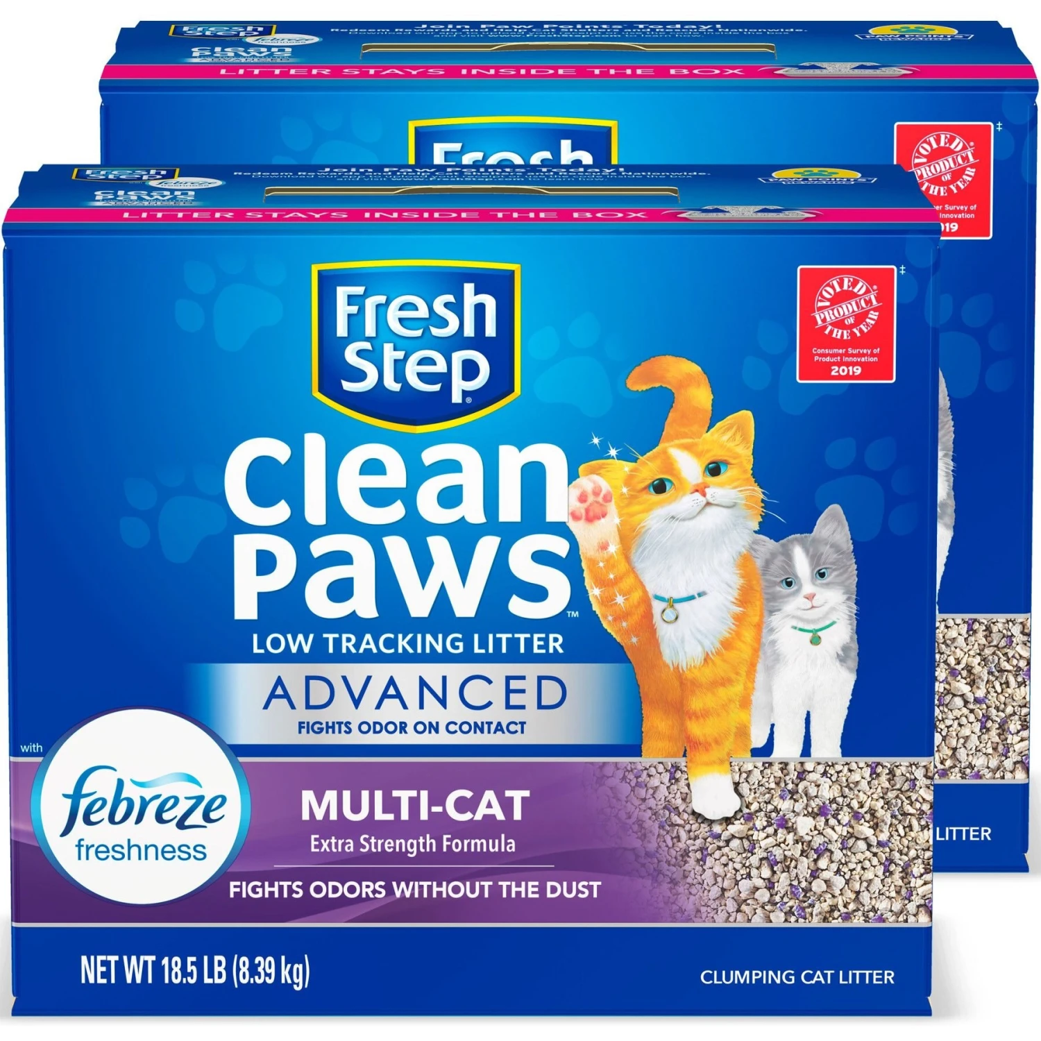 Fresh Step Advanced Clean Paws Multi Cat Litter, 18.5-lb Box, 2 Count 7 Fresh Step Advanced Clean Paws Multi Cat Litter, 18.5-lb Box, 2 Count - Image 7