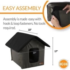 K&H Pet Products Outdoor Unheated Kitty House Cat Shelter -Cat Supplies 611894 PT1. AC SS1800 V1659483702