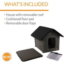 K&H Pet Products Outdoor Unheated Kitty House Cat Shelter -Cat Supplies 611894 PT2. AC SS1800 V1659483701