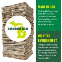 Fresh News Unscented Non-Clumping Paper Cat Litter 12 Fresh News Unscented Non-Clumping Paper Cat Litter -Cat Supplies 61630 PT7. AC SS1800 V1667517609