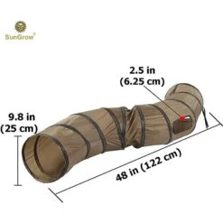 SunGrow Hide & Seek Collapsible Entertainment Cat & Ferret Play Tube & Pop Up Tunnel, Brown, 48-in -Cat Supplies 616598 PT5. AC SS1800 V1691601650