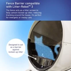 Pet Standard Fence & Litter Barrier Compatible With Litter-Robot 3 Cat Litter Box Mat -Cat Supplies 618158 PT2. AC SS1800 V1659821456