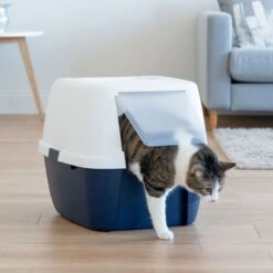 IRIS USA Jumbo Enclosed Hooded Cat Litter Box With Front Door Flap -Cat Supplies 645518 PT2. AC SS1800 V1687785446