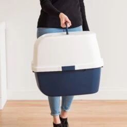 IRIS USA Jumbo Enclosed Hooded Cat Litter Box With Front Door Flap -Cat Supplies 645518 PT3. AC SS1800 V1687785343