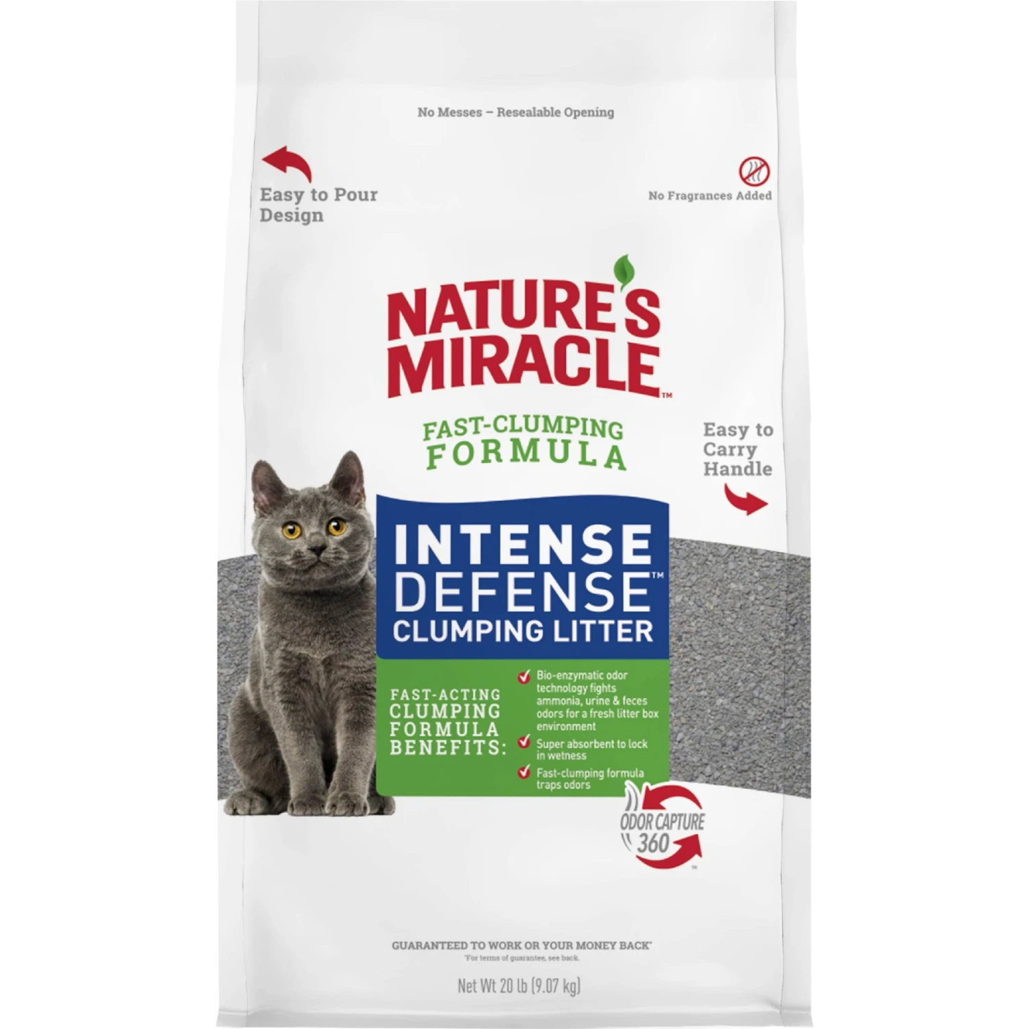 Nature's Miracle Intense Defense Unscented Clumping Clay Cat Litter 1 Nature's Miracle Intense Defense Unscented Clumping Clay Cat Litter