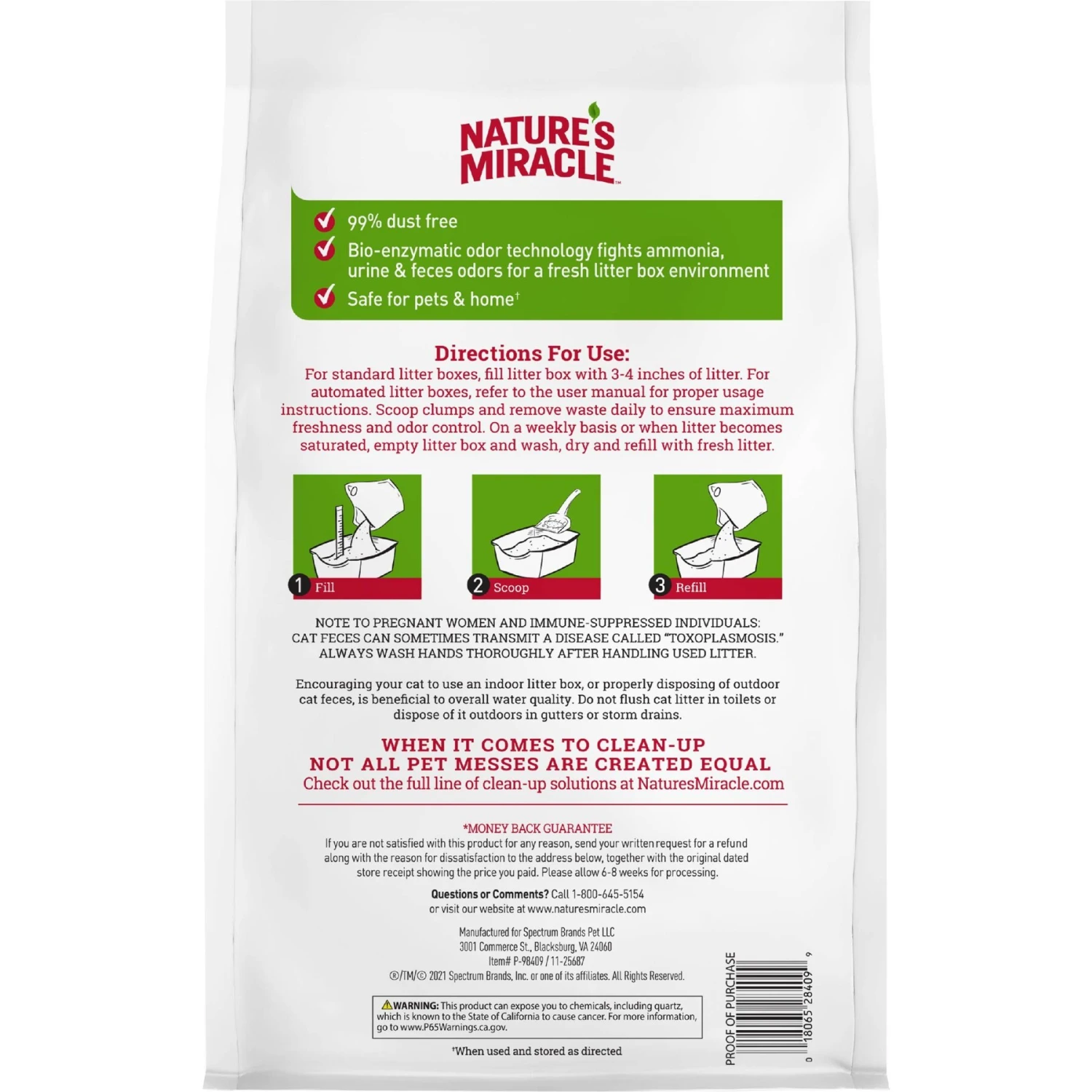 Nature's Miracle Intense Defense Unscented Clumping Clay Cat Litter 2 Nature's Miracle Intense Defense Unscented Clumping Clay Cat Litter - Image 2