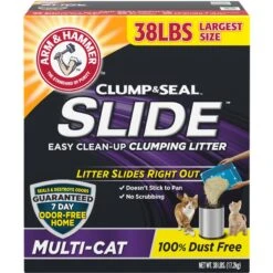 Arm & Hammer Litter Baking Soda Double Duty Cat Litter Deodorizer & Arm & Hammer Litter Slide Multi-Cat Scented Clumping Clay Cat Litter -Cat Supplies 653654 PT5. AC SS1800 V1665505220