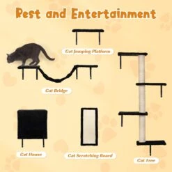 Coziwow Wall Mounted Shelves Set Cat Tree -Cat Supplies 665862 PT4. AC SS1800 V1690397972