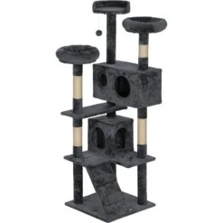 Coziwow 60-in Scratching Posts & Toys Cat Tree & Condo, Grey 11 Coziwow 60-in Scratching Posts & Toys Cat Tree & Condo, Grey -Cat Supplies 666062 PT2. AC SS1800 V1668458448