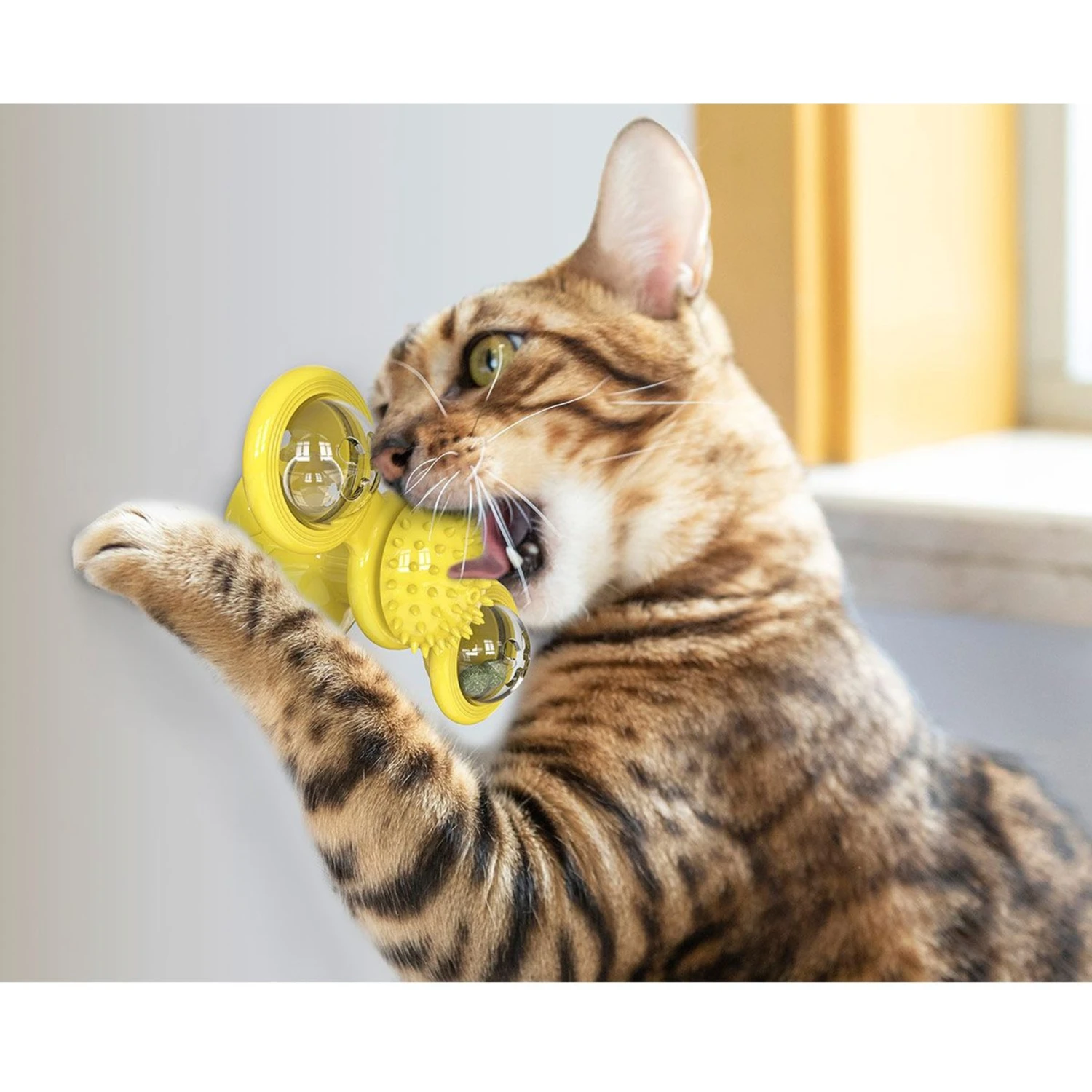 Pet Life 'Windmill' Rotating Suction Cup Spinning Cat Toy 5 Pet Life 'Windmill' Rotating Suction Cup Spinning Cat Toy - Image 5