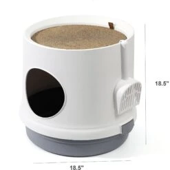 Hanamya Cat Litter Box With Scoop & Scratcher -Cat Supplies 677142 PT3. AC SS1800 V1680729844