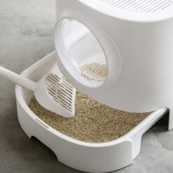 Hanamya Cat Front Entry Top Exit Cat Litter Box With Scoop, X-Large -Cat Supplies 677158 PT4. AC SS1800 V1680728859