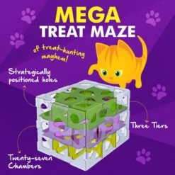 Cat Amazing Mega-Interactive Treat Maze & Puzzle Cat Toy, White -Cat Supplies 685438 PT3. AC SS1800 V1669738438