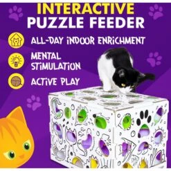 Cat Amazing Mega-Interactive Treat Maze & Puzzle Cat Toy, White -Cat Supplies 685438 PT4. AC SS1800 V1669738440