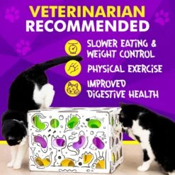 Cat Amazing Mega-Interactive Treat Maze & Puzzle Cat Toy, White -Cat Supplies 685438 PT6. AC SS1800 V1669738502