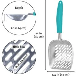 SunGrow Wide & Deep Metal Cat Litter Scooper -Cat Supplies 693254 PT5. AC SS1800 V1701932781