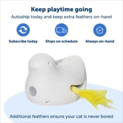 PetSafe Peek-A-Bird Replacement Feather Cat Toy, Yellow, 2 Count -Cat Supplies 696502 PT4. AC SS1800 V1667356700