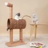 ZEZE Giraffe Tree With Tunnel & Scratcher Cat Furniture, Large