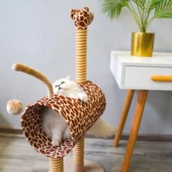 ZEZE Giraffe Tree With Tunnel & Scratcher Cat Furniture, Large 9 ZEZE Giraffe Tree With Tunnel & Scratcher Cat Furniture, Large -Cat Supplies 700534 PT2. AC SS1800 V1668024638