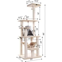 Armarkat 65-in Faux Fur Cat Tree & Condo -Cat Supplies 70179 PT5. AC SS1800 V1678227412