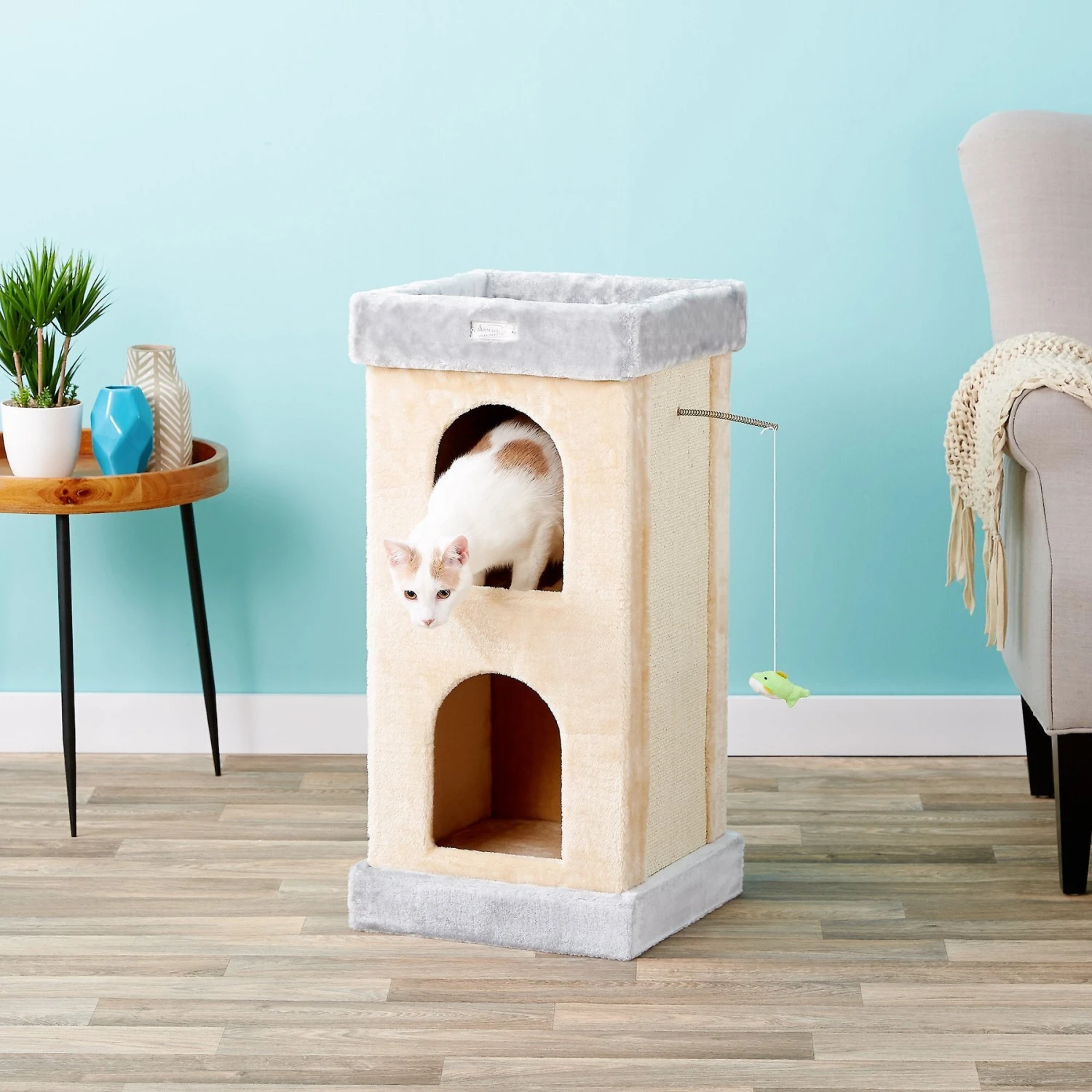 Armarkat 32-in Faux Fur Cat Condo 1 Armarkat 32-in Faux Fur Cat Condo