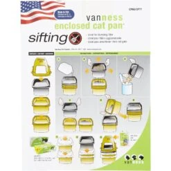 Van Ness Enclosed Sifting Cat Litter Pan -Cat Supplies 70453 PT7. AC SS1800 V1536764997