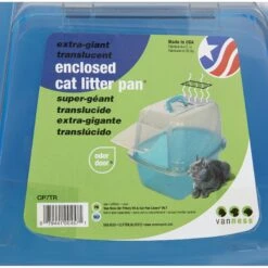 Van Ness Translucent Enclosed Cat Litter Pan -Cat Supplies 70455 PT8. AC SS1800 V1536765019