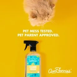 Aunt Fannie's Cleaning Vinegar Bright Lemon Scented Cat Cleaner, 16.9-oz Bottle -Cat Supplies 705310 PT2. AC SS1800 V1668201887