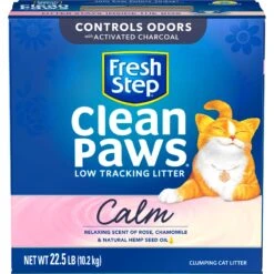 Fresh Step Clean Paws Calm Low Tracking Rose & Chamomile Scented Clumping Cat Litter -Cat Supplies 712422 PT6. AC SS1800 V1694464215