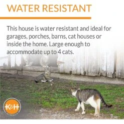 K&H Pet Products Outdoor Unheated Multi-Kitty A-Frame House -Cat Supplies 72244 PT4. AC SS1800 V1611772699