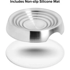 CatGuru Round Stainless Steel Cat & Dog Food Dish, 2 Count -Cat Supplies 730894 PT4. AC SS1800 V1673016173