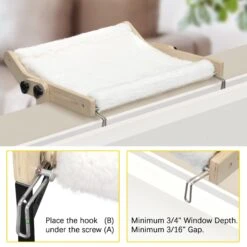 Coziwow Indoor Hammock For Window Cat Perch, White -Cat Supplies 731022 PT4. AC SS1800 V1701363622