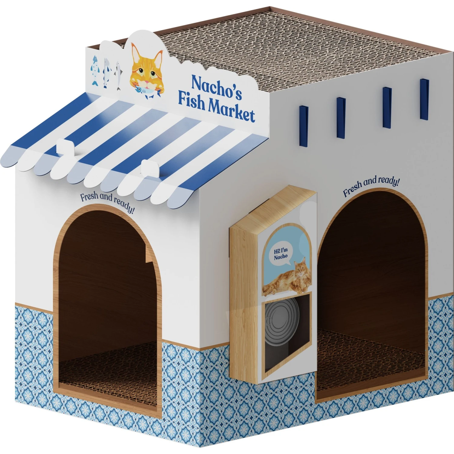 Made By Nacho Nacho's Fish Market Cat Toy, Multi-colored 1 Made By Nacho Nacho's Fish Market Cat Toy, Multi-colored