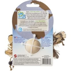 Ethical Pet Love The Earth Wood Feather Plush Cat Toy, Assorted -Cat Supplies 736574 PT3. AC SS1800 V1683294527