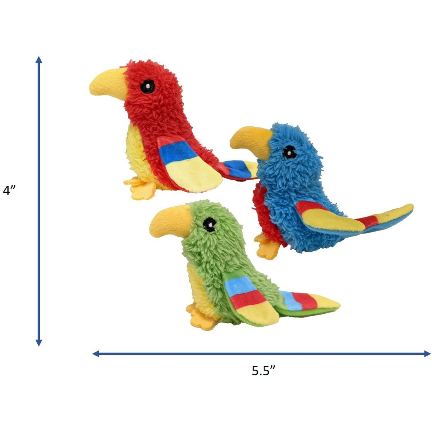 Ethical Pet Love The Earth Parrot Plush Cat Toy With Catnip, Assorted 6 Ethical Pet Love The Earth Parrot Plush Cat Toy With Catnip, Assorted - Image 6