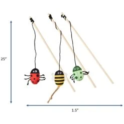 Ethical Pet Love The Earth Insect Teaser Wand Cat Toy With Catnip, Assorted -Cat Supplies 736606 PT5. AC SS1800 V1683293027