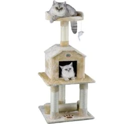 Go Pet Club 45-in Faux Fur Cat Tree & Condo -Cat Supplies 74000 PT1. AC SS1800 V1569621016