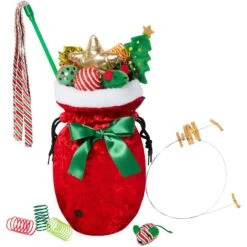 Frisco Holiday Cozy Christmas Sack Variety Pack Cat Toy With Catnip