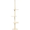 Cat Craft 4-Level Adjustable Climbing & Perch Cat Tree With Scratching Post, Cream, X-Large