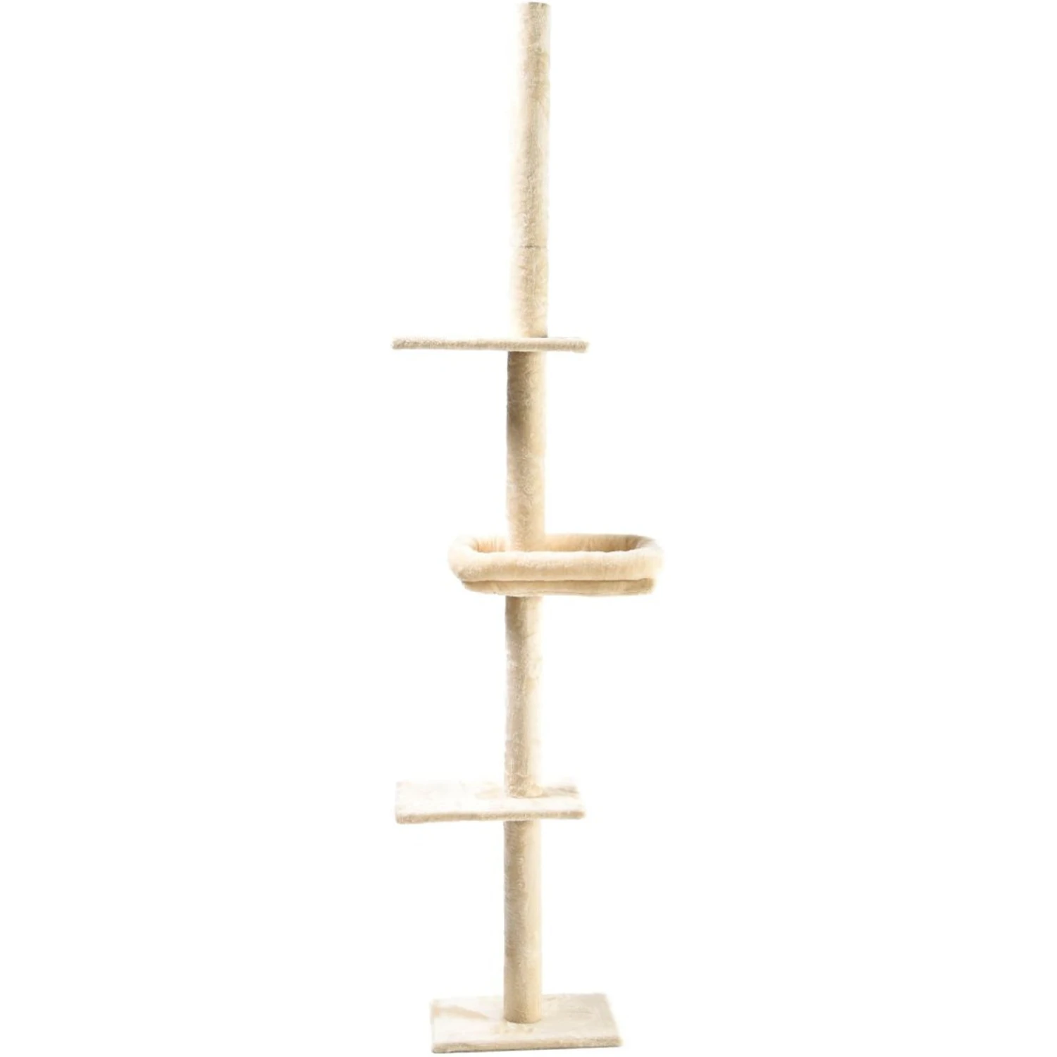 Cat Craft 4-Level Adjustable Climbing & Perch Cat Tree With Bolstered Cat Bed, Cream, X-Large 1 Cat Craft 4-Level Adjustable Climbing & Perch Cat Tree With Bolstered Cat Bed, Cream, X-Large