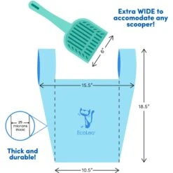 EcoLeo Compostabe Litter Scoop Cat Waste Bags -Cat Supplies 751454 PT3. AC SS1800 V1674578447