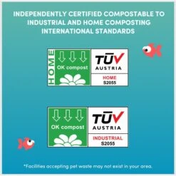 EcoLeo Compostabe Litter Scoop Cat Waste Bags -Cat Supplies 751454 PT6. AC SS1800 V1698155316