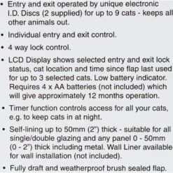 Cat Mate Elite Super Selective I.D. Disc Cat Flap -Cat Supplies 75297 PT3. AC SS1800 V1485794180