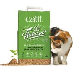 Catit Go Natural Wood Clumping Cat Litter, 6.4-lb Bag -Cat Supplies 756086 PT2. AC SS1800 V1673625871