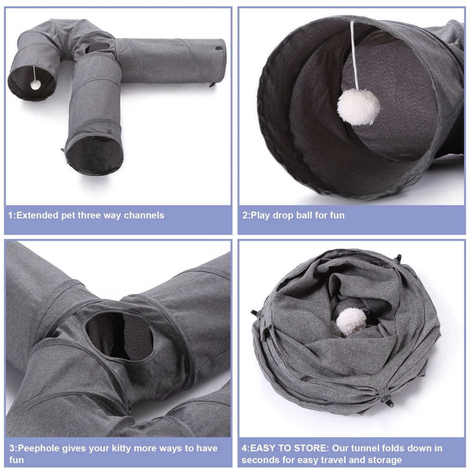 Ownpets U Shape Tunnel Cat Toy 5 Ownpets U Shape Tunnel Cat Toy - Image 5