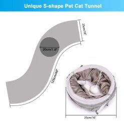 Ownpets S Shape Tunnel Cat Toy -Cat Supplies 759126 PT6. AC SS1800 V1674511965
